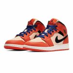 AIR JORDAN 1 MID GS “TEAM” ORANGE-BLACK